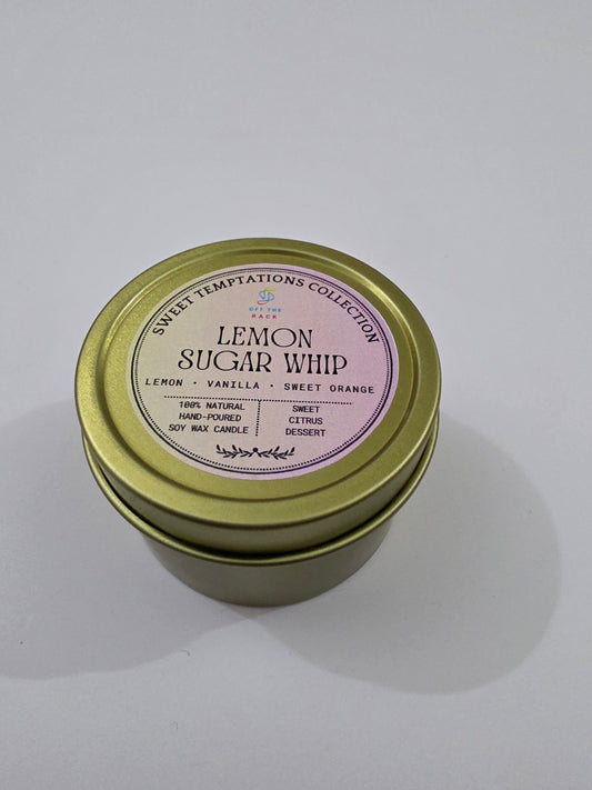 Lemon Sugar Whip Aluminium Tin Candle