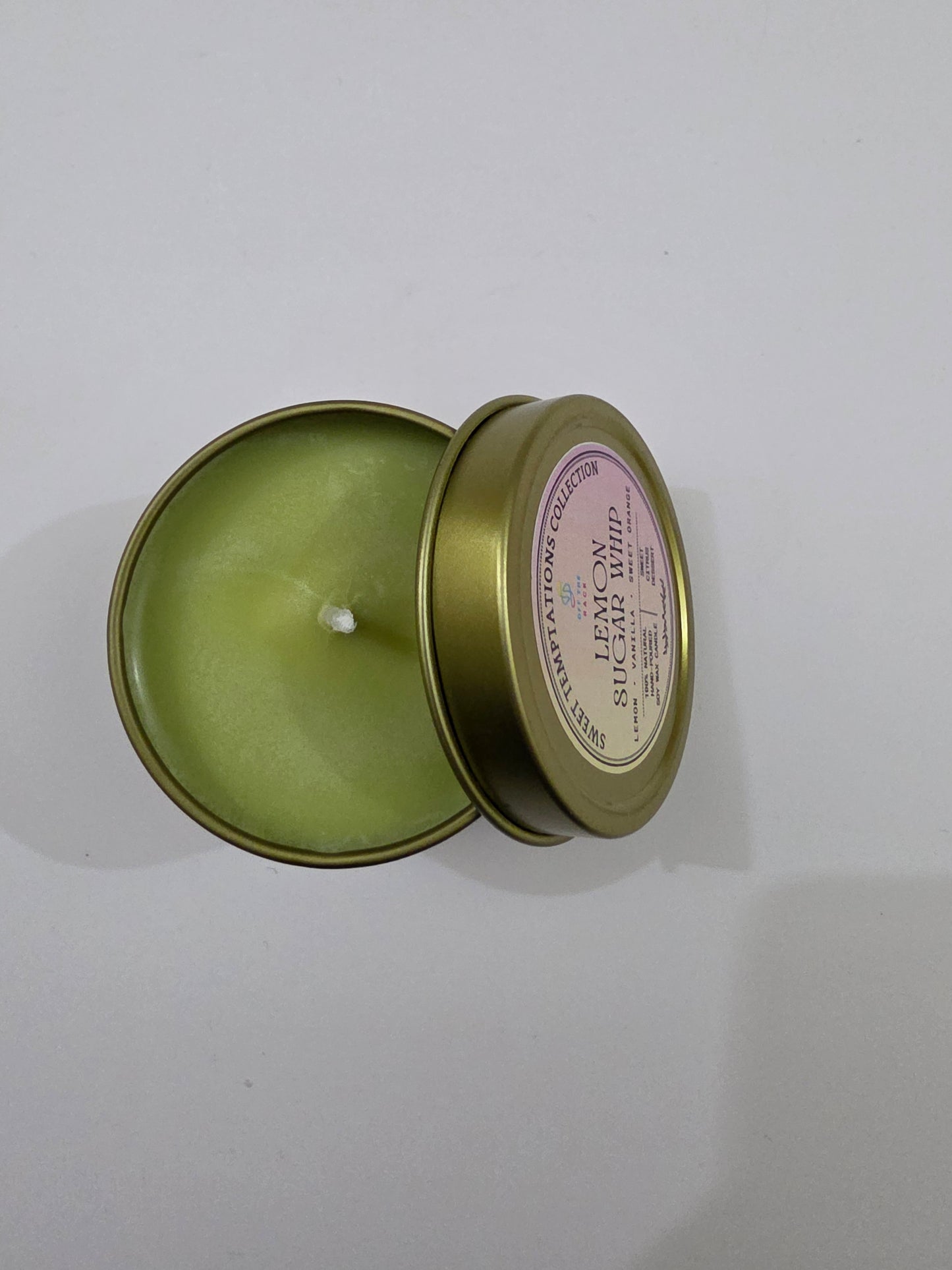 Lemon Sugar Whip Aluminium Tin Candle