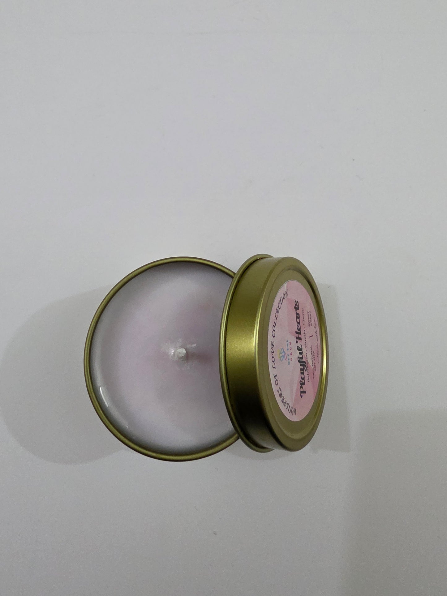 Playful Hearts Aluminium Tin Candle