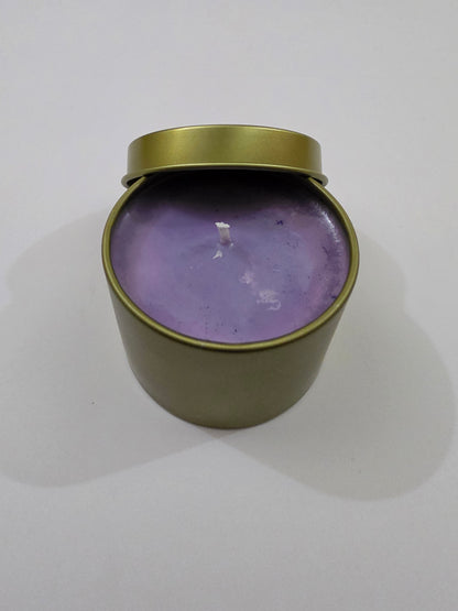 Holiday Bubbly Aluminium Tin Candle
