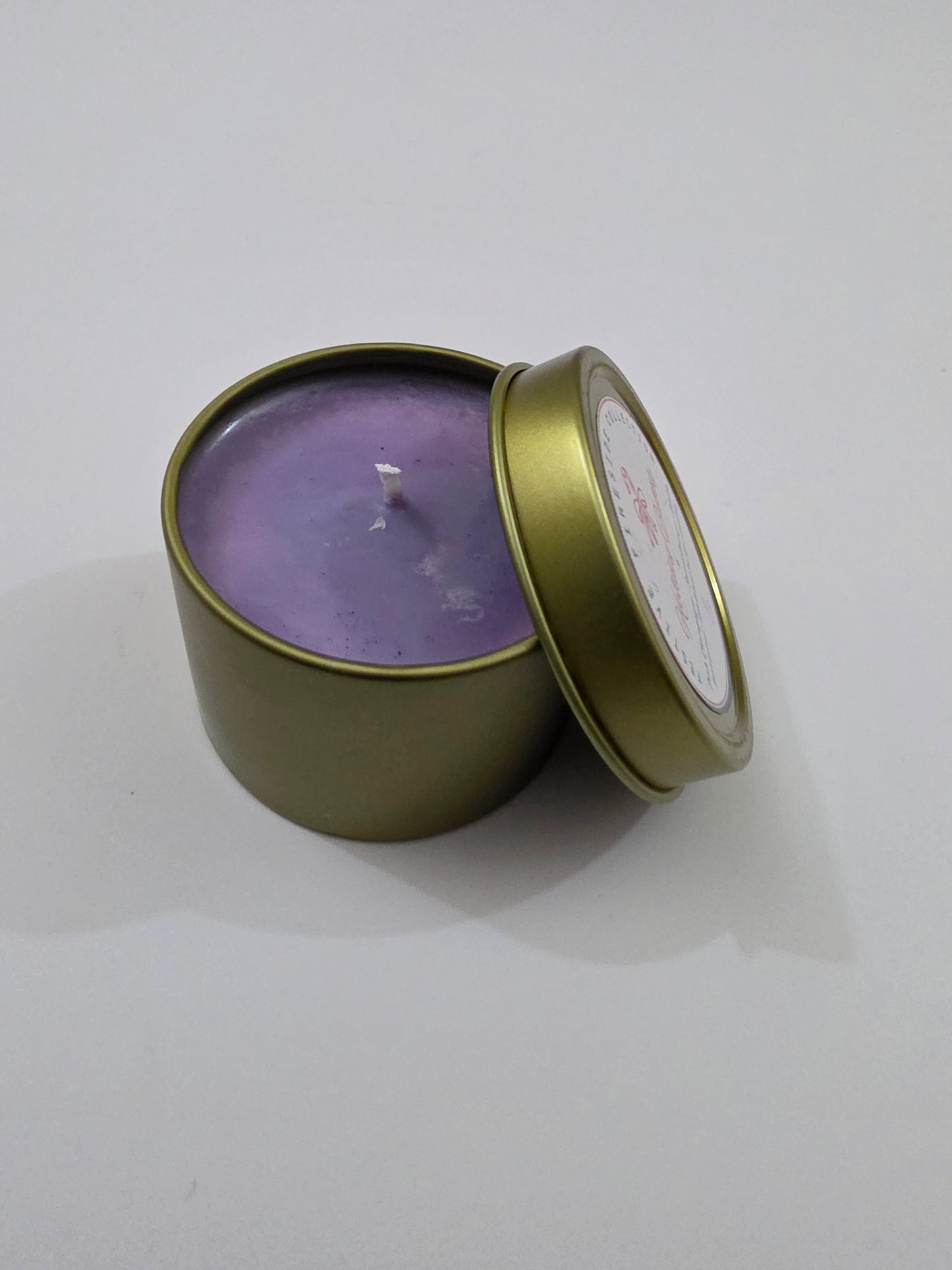 Holiday Bubbly Aluminium Tin Candle