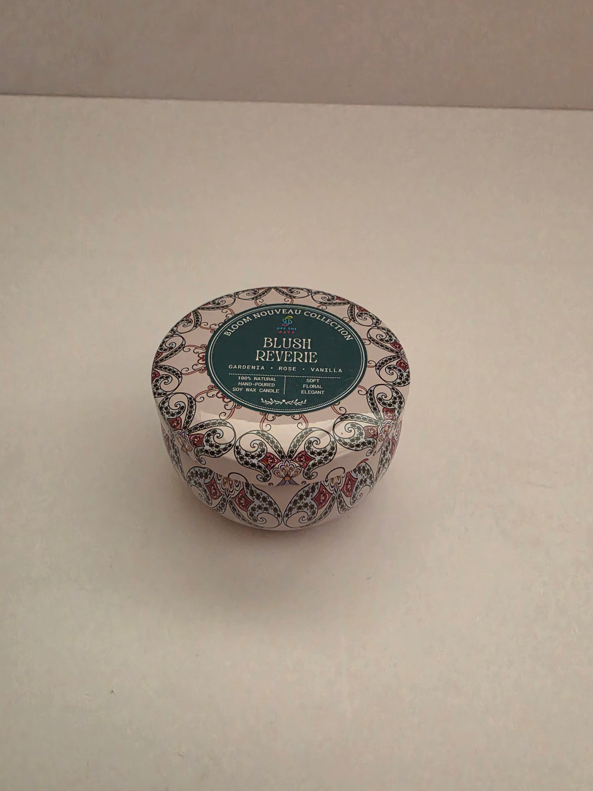 Blush Reverie Mandala Tin Candle