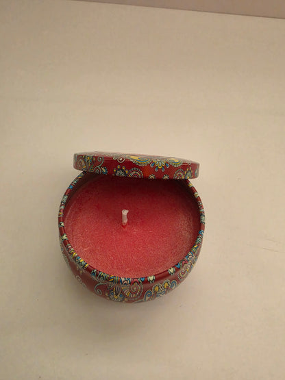 Velvet Bloom Mandala Tin Candle