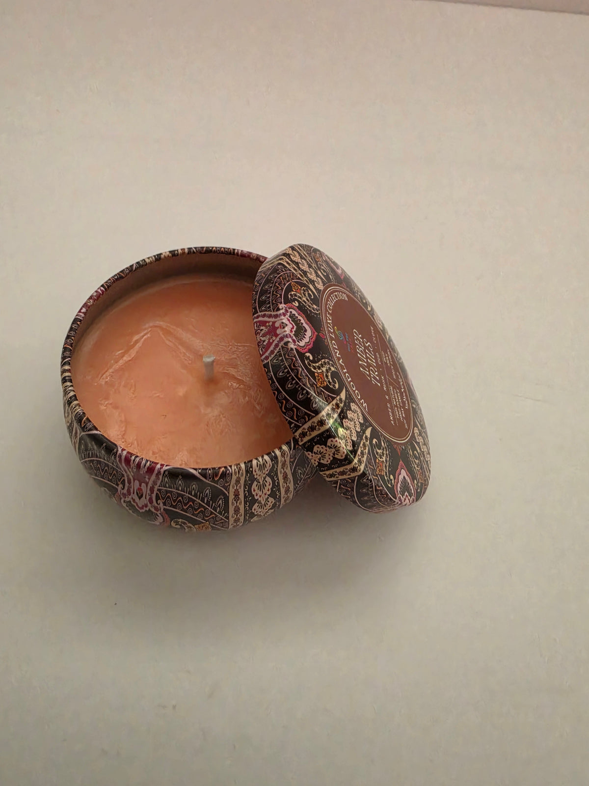 Amber Trails Mandala Tin Candle