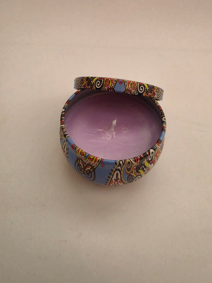 Lavender Lagoon Mandala Tin Candle