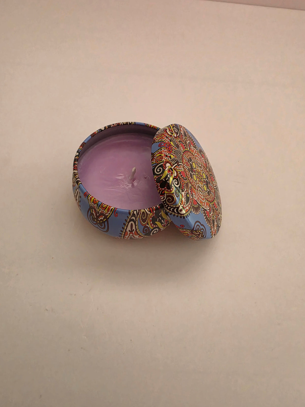 Lavender Lagoon Mandala Tin Candle