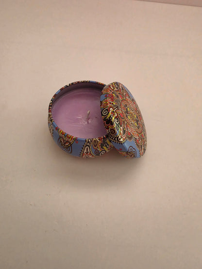 Lavender Lagoon Mandala Tin Candle