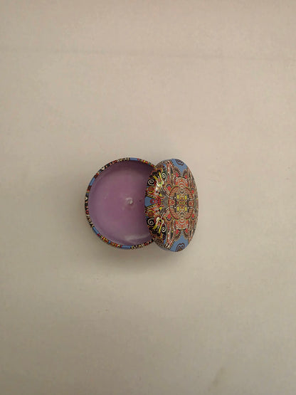 Lavender Lagoon Mandala Tin Candle
