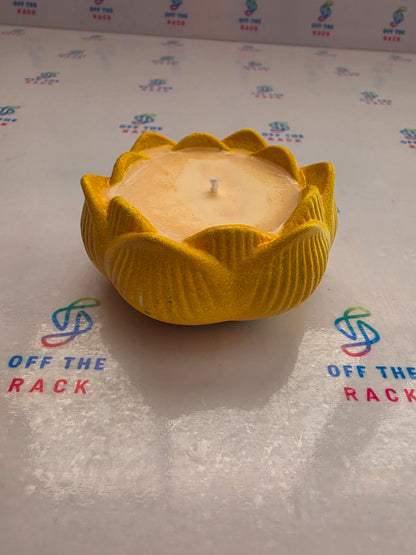 Diya & Marigold Lotus Candle