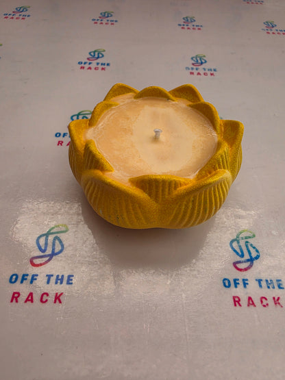 Diya & Marigold Lotus Candle