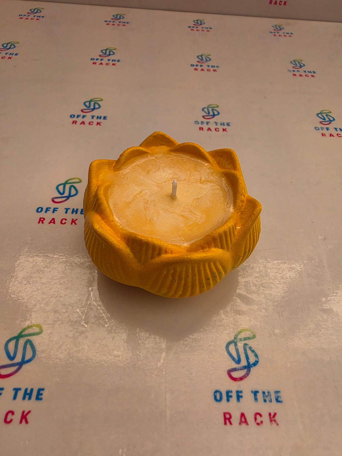 Diya & Marigold Lotus Candle