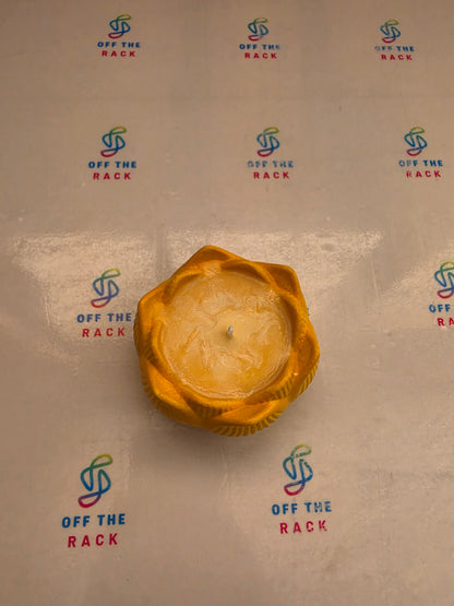Diya & Marigold Lotus Candle