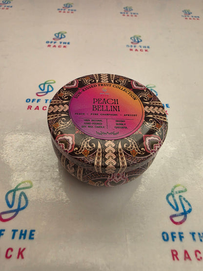 Peach Bellini Mandala Tin Candle