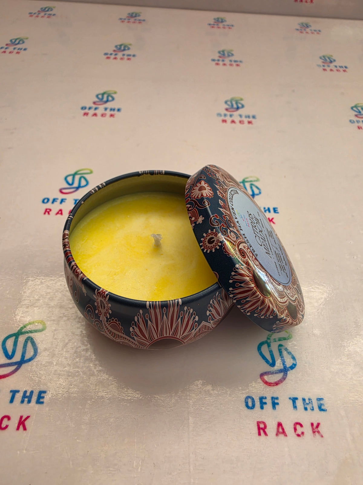 Citrus Meadow Mandala Tin Candle