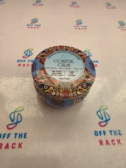 Coastal Calm Mandala Tin Candle