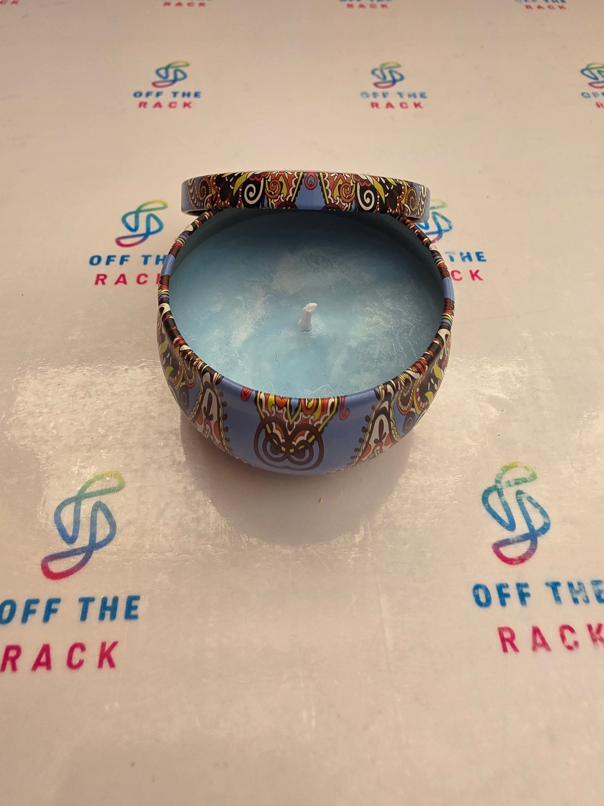 Coastal Calm Mandala Tin Candle