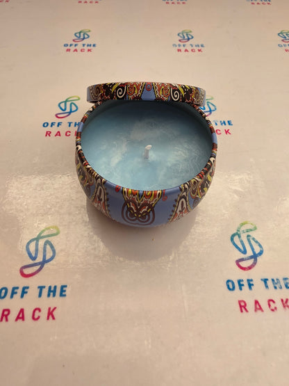 Coastal Calm Mandala Tin Candle