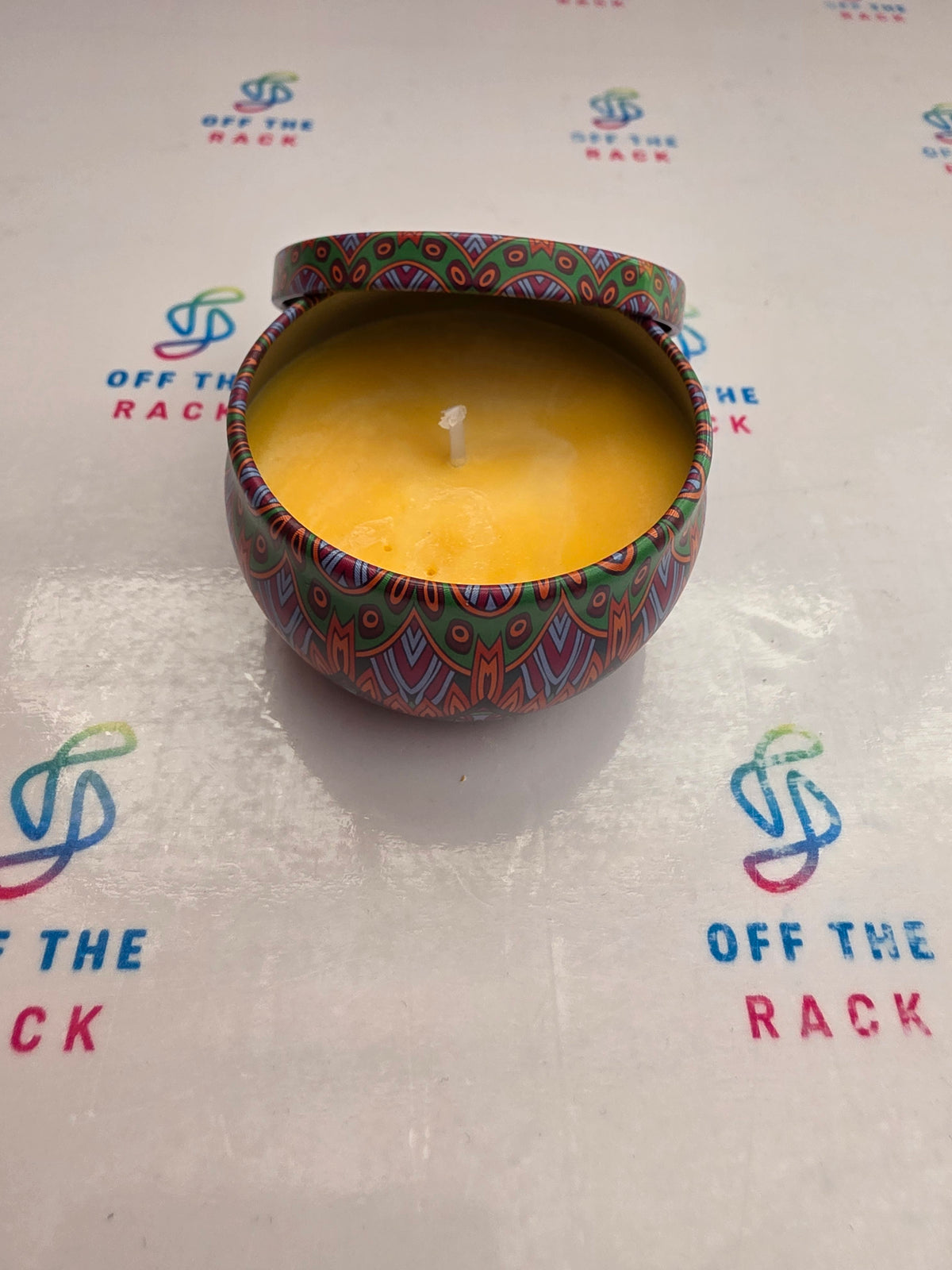 Floral Whisper Mandala Tin Candle