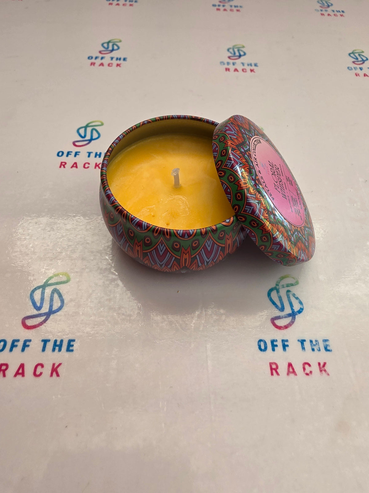 Floral Whisper Mandala Tin Candle