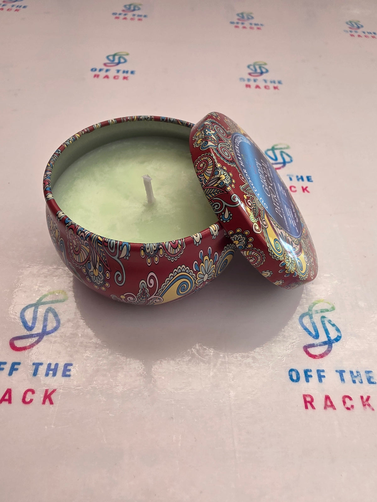 Garden Patio Calm Mandala Tin Candle