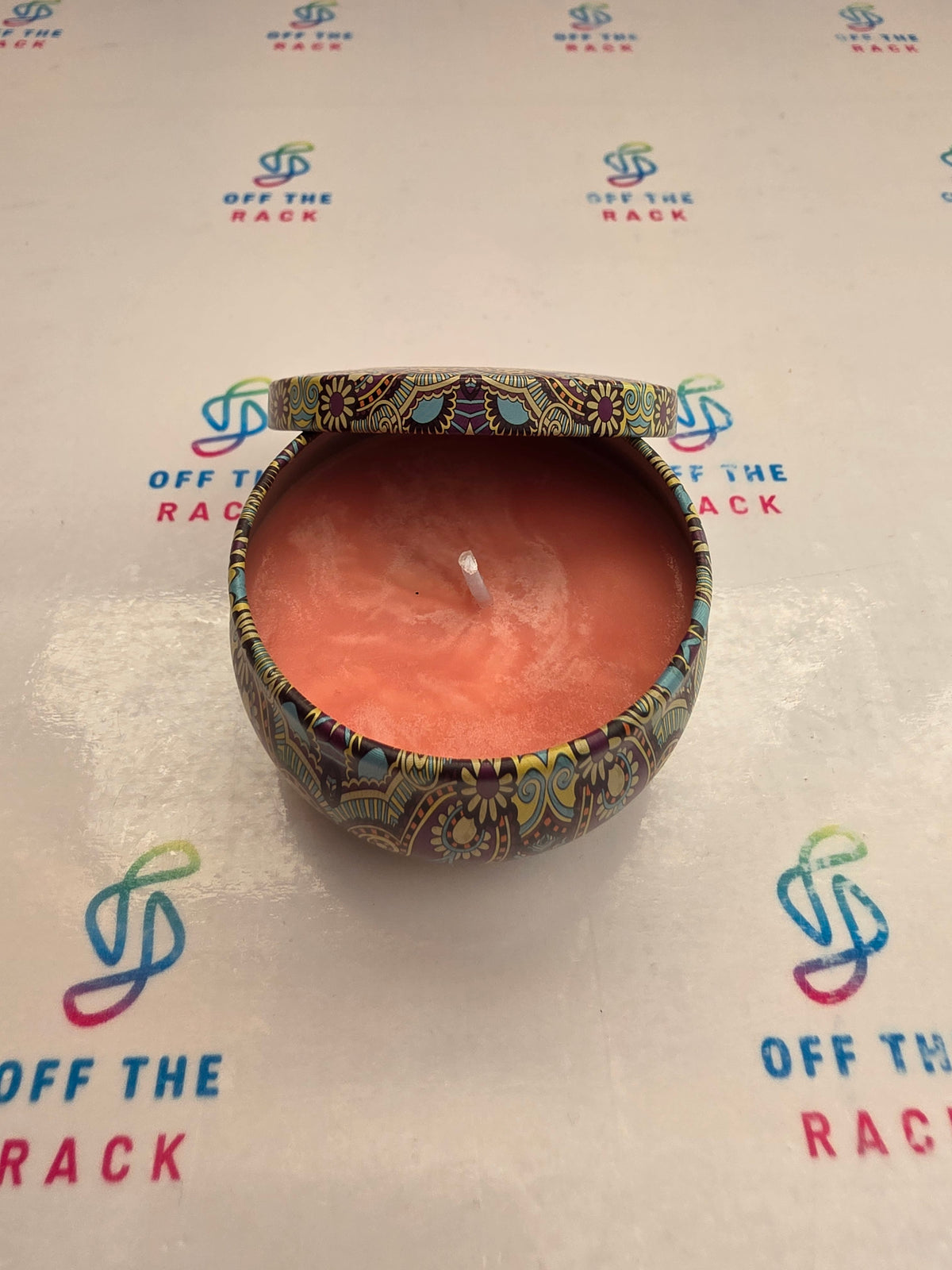 Citrus Strawberry Bloom Mandala Tin Candle