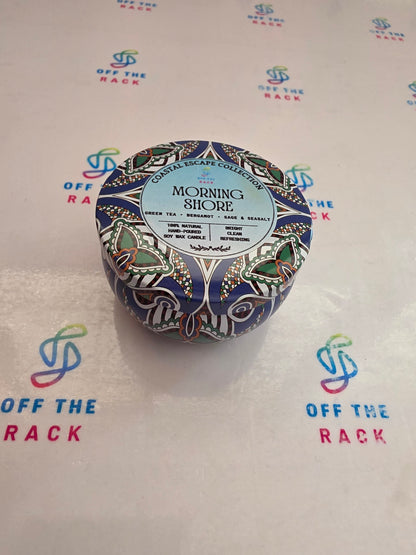 Morning Shore Mandala Tin Candle