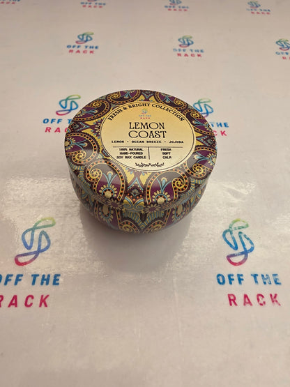Lemon Coast Mandala Tin Candle