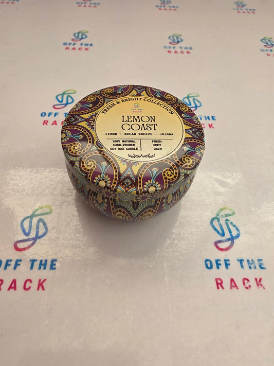 Lemon Coast Mandala Tin Candle