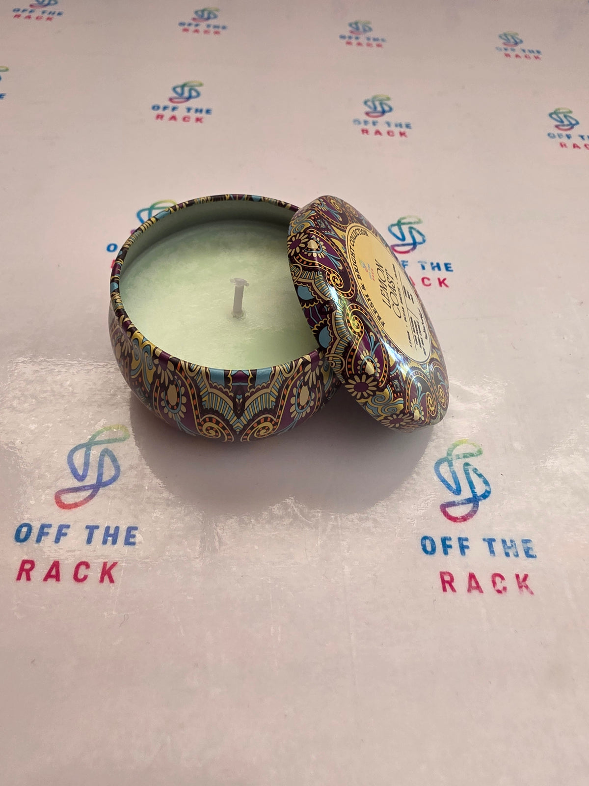 Lemon Coast Mandala Tin Candle
