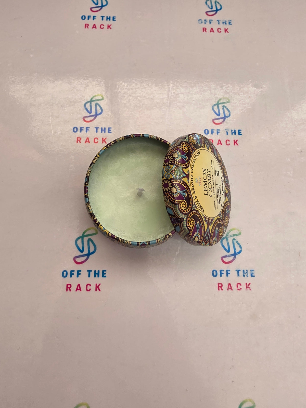 Lemon Coast Mandala Tin Candle