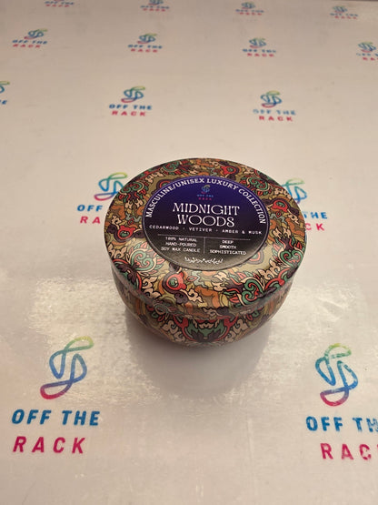 Midnight Woods Mandala Tin Candle