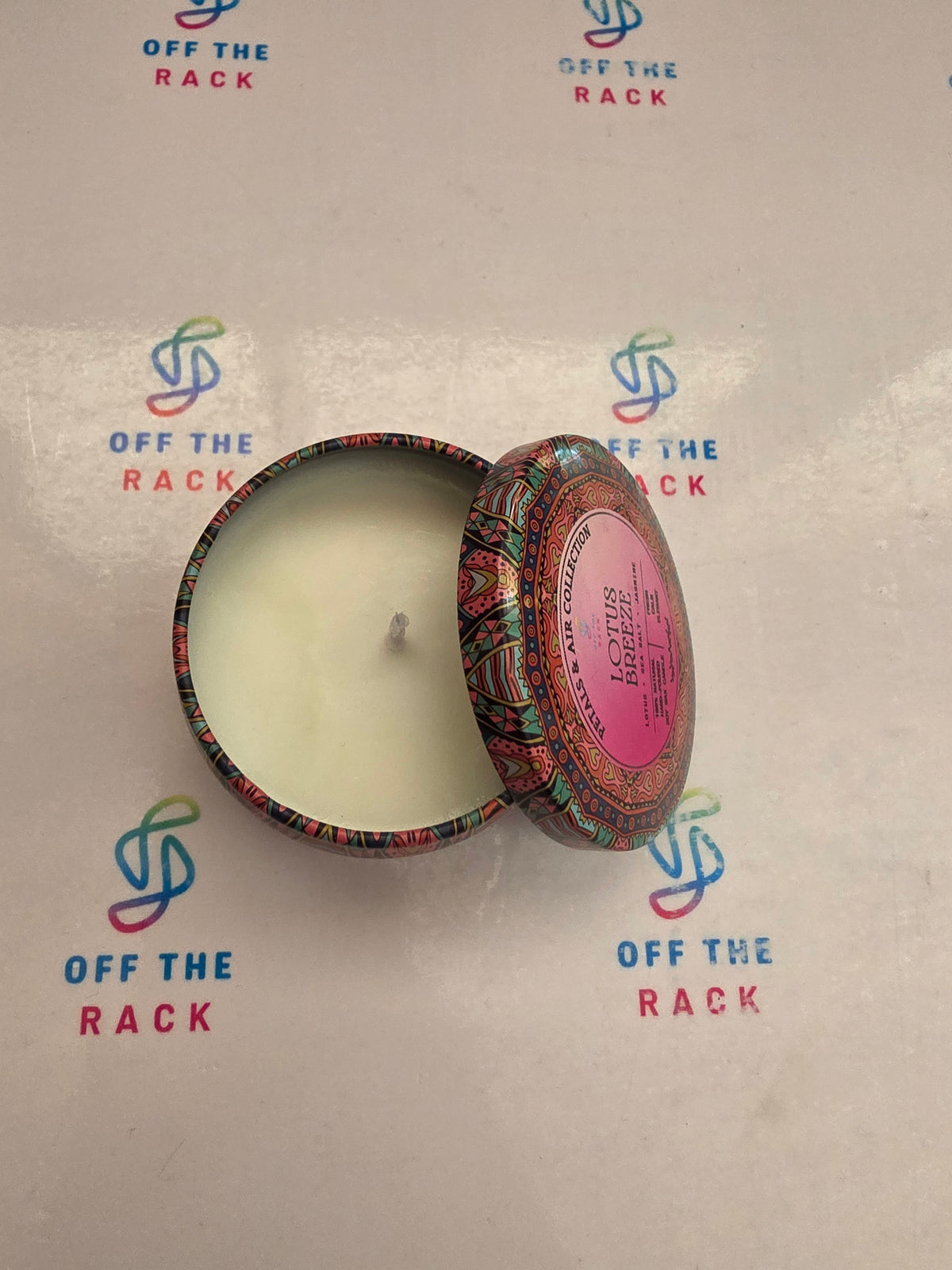Lotus Breeze Mandala Tin Candle