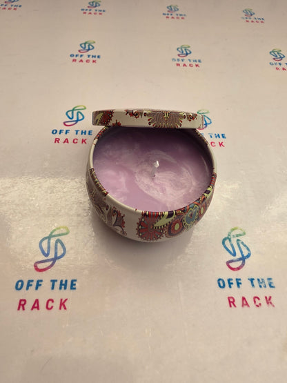 Lavender Lagoon Mandala Tin Candle