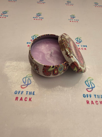 Lavender Lagoon Mandala Tin Candle