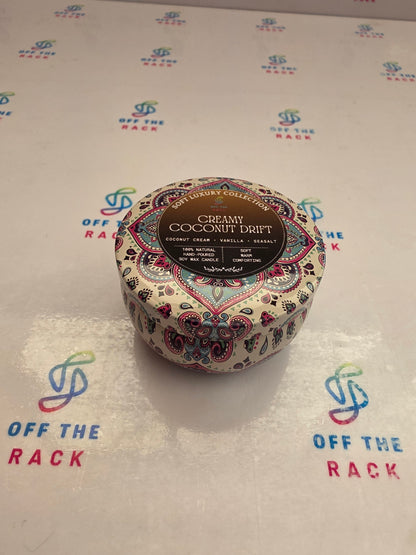 Creamy Coconut Drift Mandala Tin Candle