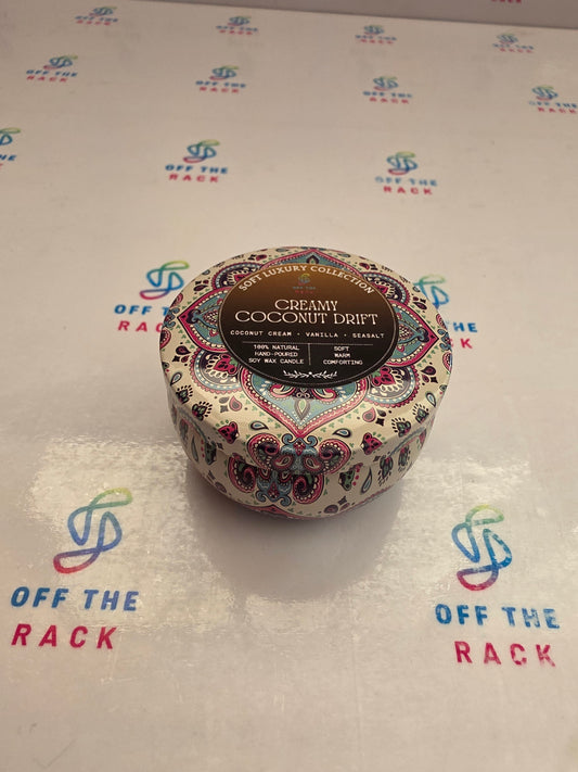Creamy Coconut Drift Mandala Tin Candle
