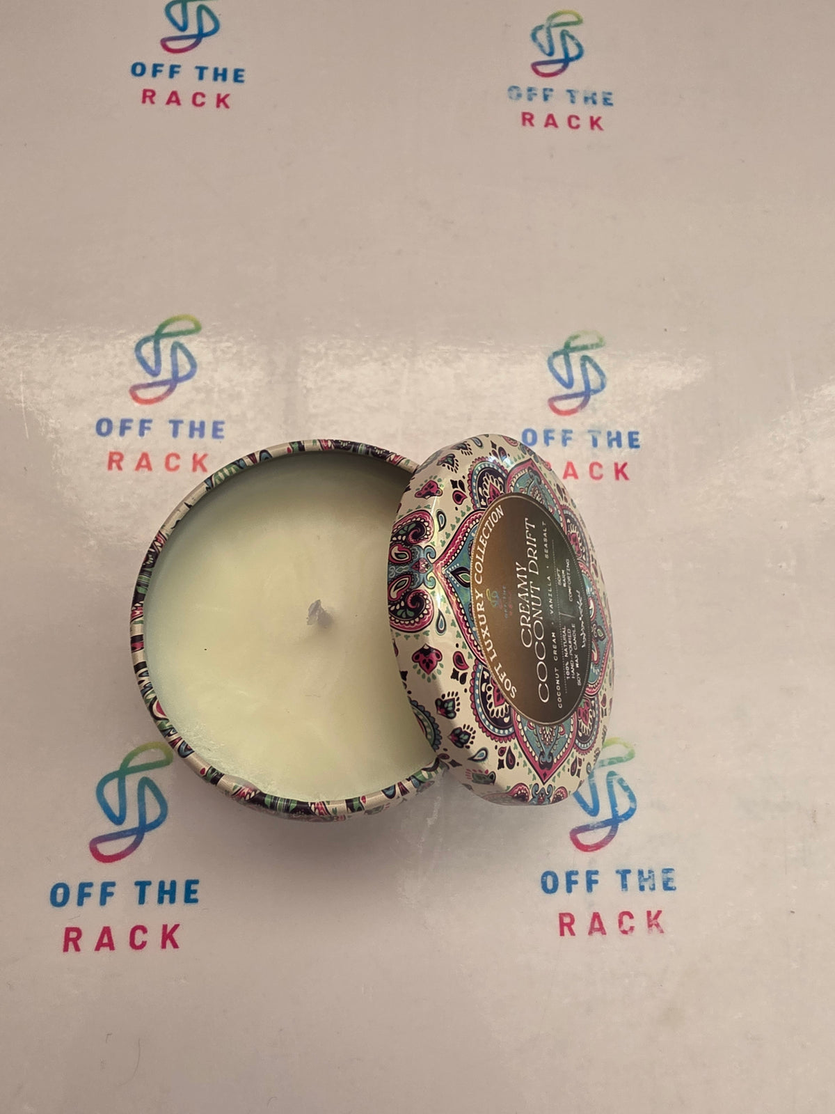 Creamy Coconut Drift Mandala Tin Candle