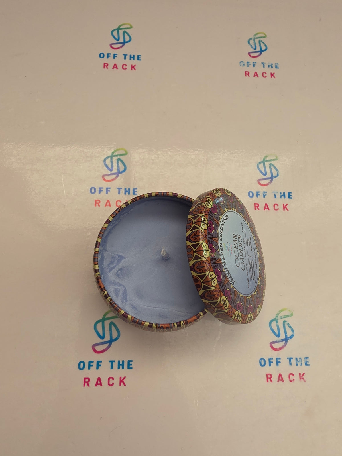 Ocean Garden Mandala Tin Candle