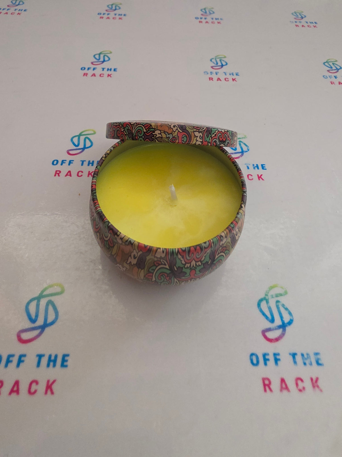 Warm Citrus Kitchen Mandala Tin Candle