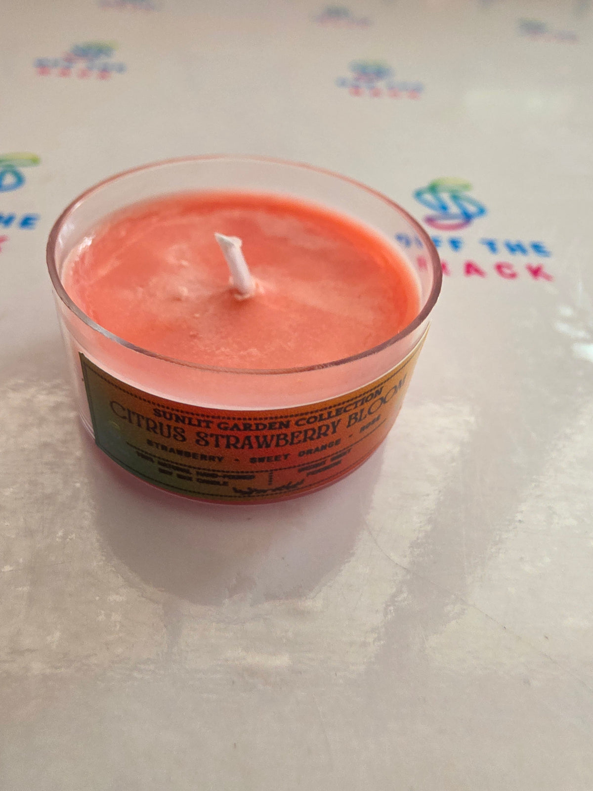 Citrus Strawberry Bloom Tealight Candle
