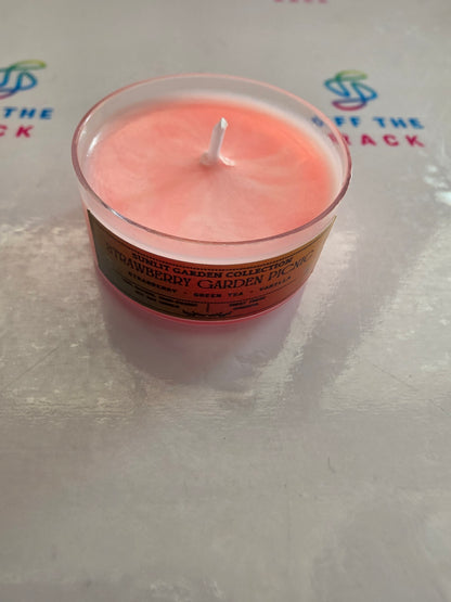 Strawberry Garden Picnic Tealight Candle