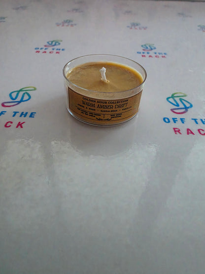 Warm Amber Drift Tealight Candle