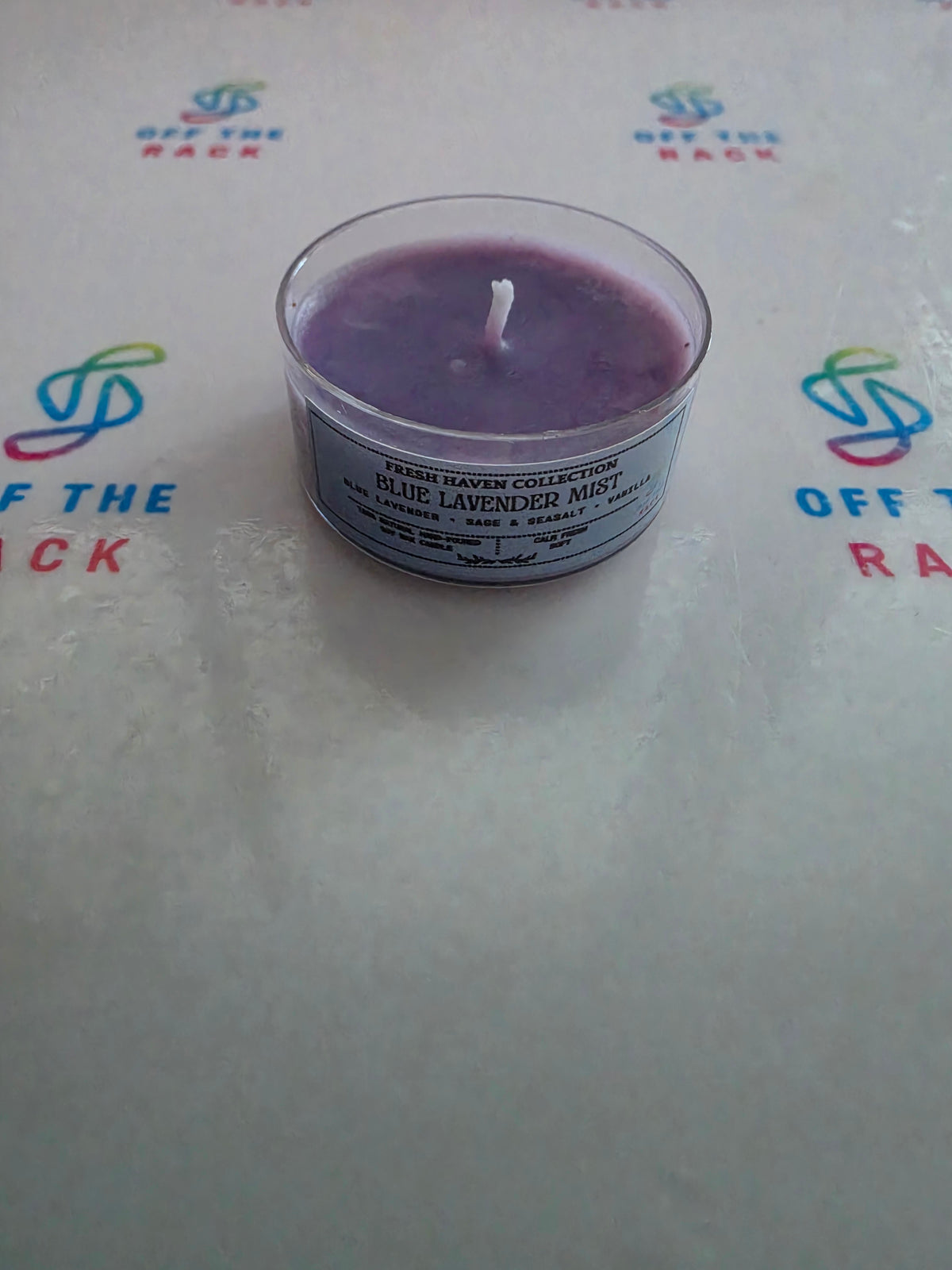 Blue Lavender Mist Tealight Candle