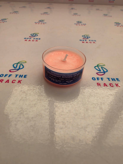 Strawberry Summer Night Tealight Candle