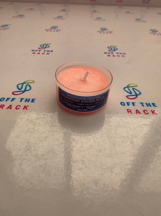 Strawberry Summer Night Tealight Candle