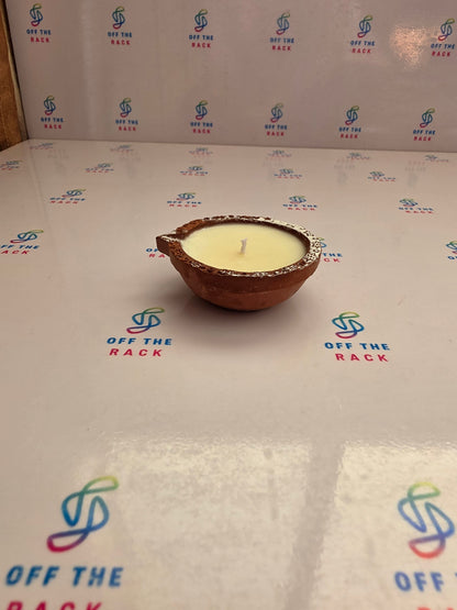 Sandalwood Aarti Clay Diya Candle
