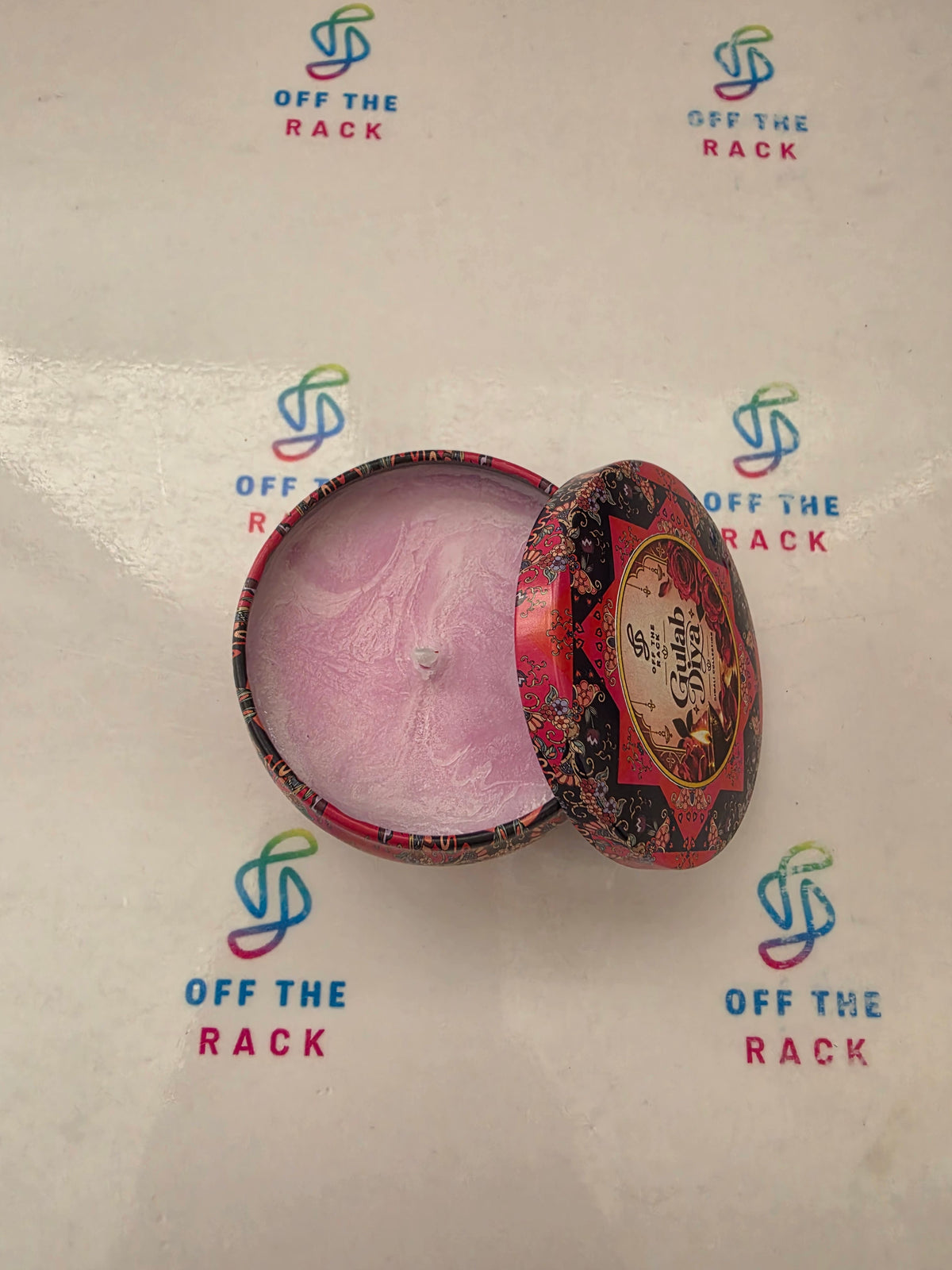 Gulab Diya Mandala Tin Candle