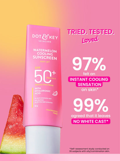 Dot & Key Watermelon Cooling Sunscreen SPF 50+ PA++++ With Hyaluronic Acid