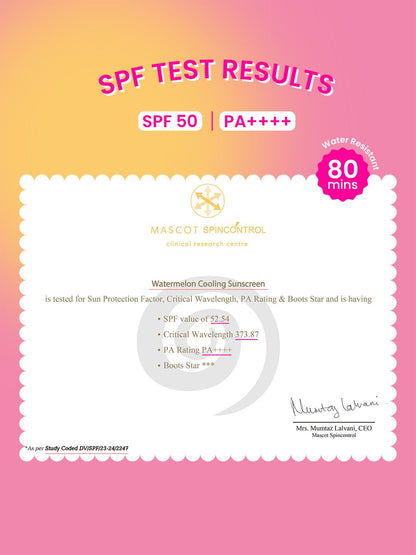 Dot & Key Watermelon Cooling Sunscreen SPF 50+ PA++++ With Hyaluronic Acid