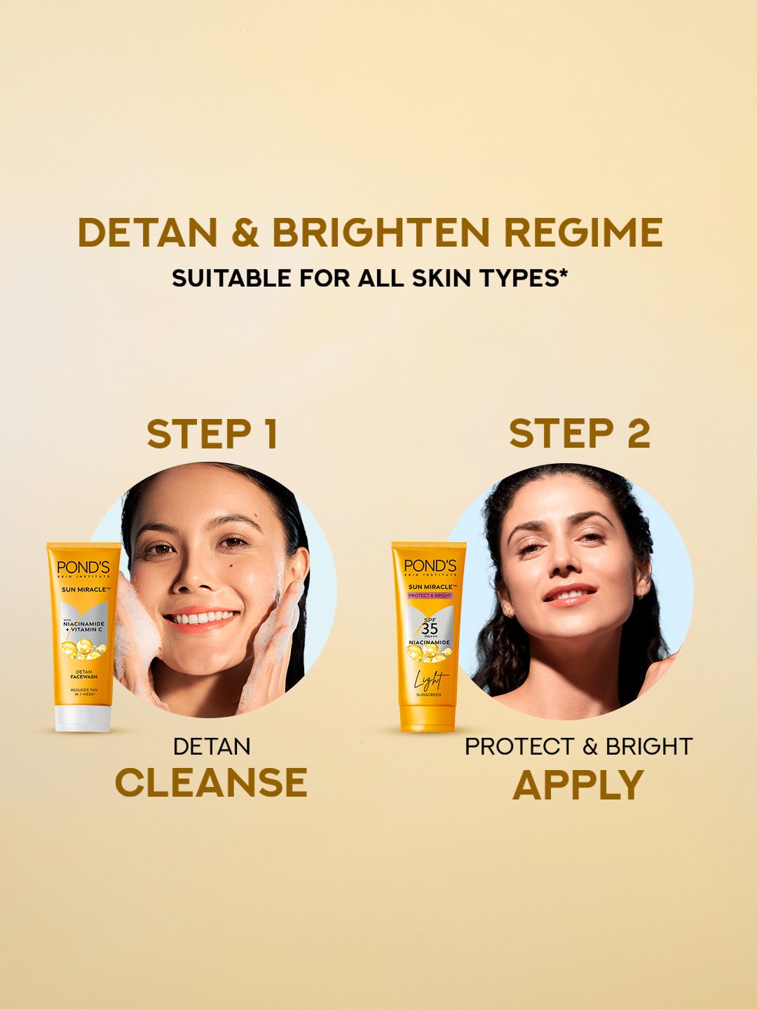 Ponds Sun Miracle SPF 35 PA+++ Protect & Bright Light Sunscreen with Niacinamide